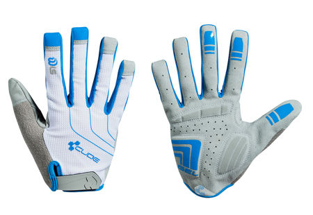 Picture of Rukavice Cube WLS NATURAL FIT LTD Long finger Wht/Blue 11917