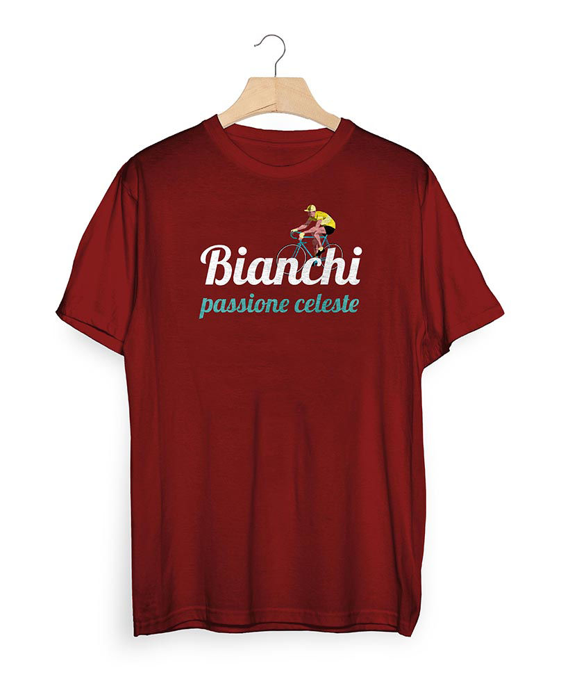 Picture of MAJICA BIANCHI T-SHIRT PASSION CELESTE VINTAGE BORDEAUX