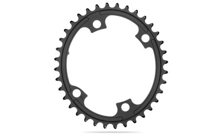 Picture of ZUPČANIK PREDNJI AB SHIMANO OVAL ROAD 2X 110/4 R9100 / 36T / BLACK