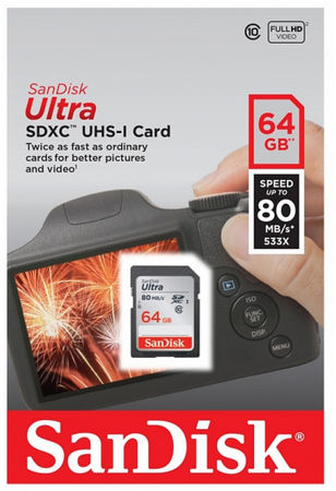 Picture of SanDisk Ultra SDXC 64GB 80MB/sec
