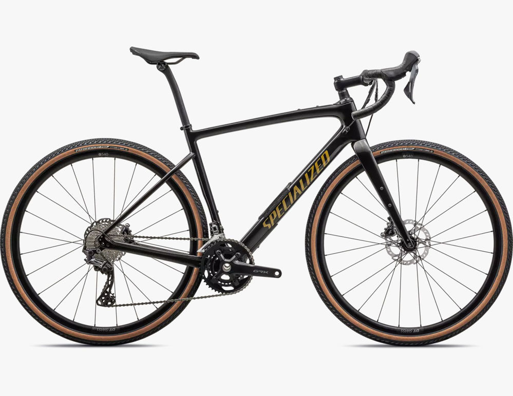 Picture of Diverge Comp Carbon 2023 GLOSS OBSIDIAN/HARVEST GOLD METALLIC