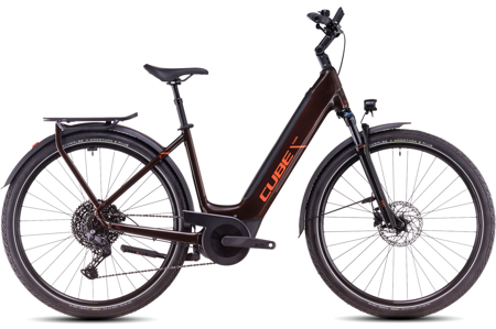 Picture of CUBE TOURING HYBRID PRO 625 CINNAMON´N´ORANGE EASY ENTRY 2025