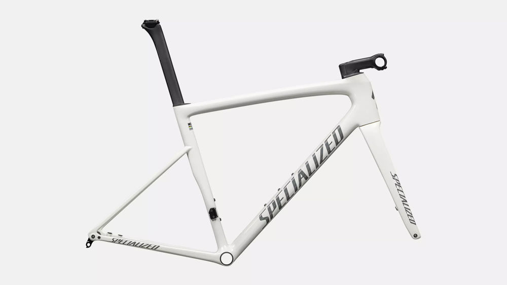 Picture of Specialized Tarmac SL8 Frameset FACT 10R Carbon 2025 1.71kg Gloss Dune White / Black Pearl Over Ashen