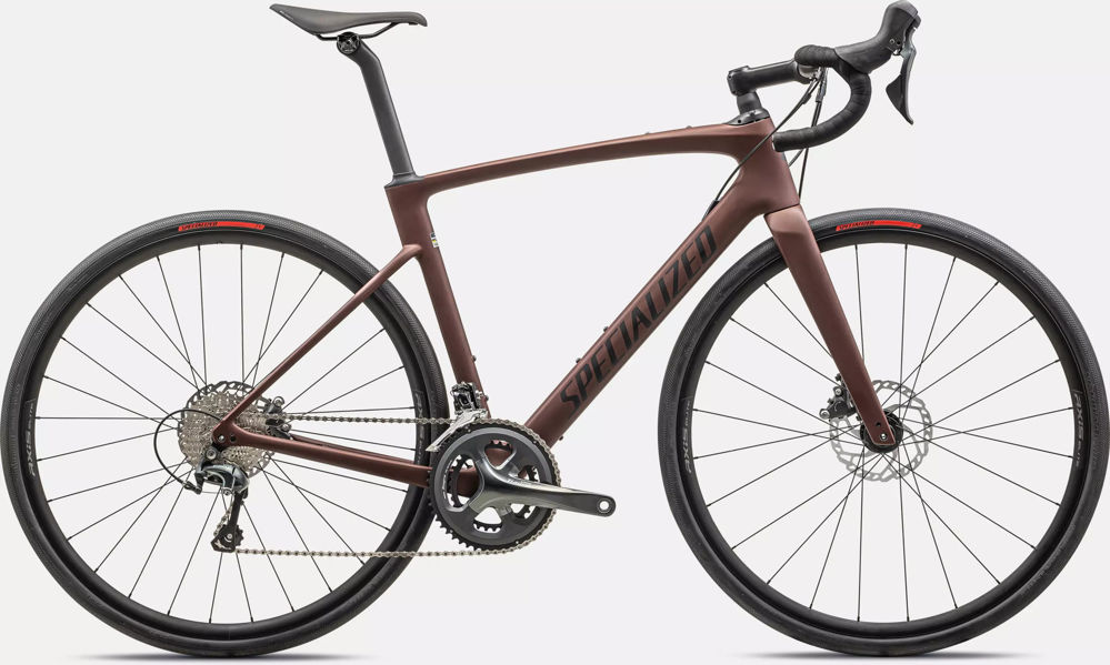 Picture of Specialized Roubaix SL8 2025 Morning Mist / Smoke Rusted Red / Obsidian